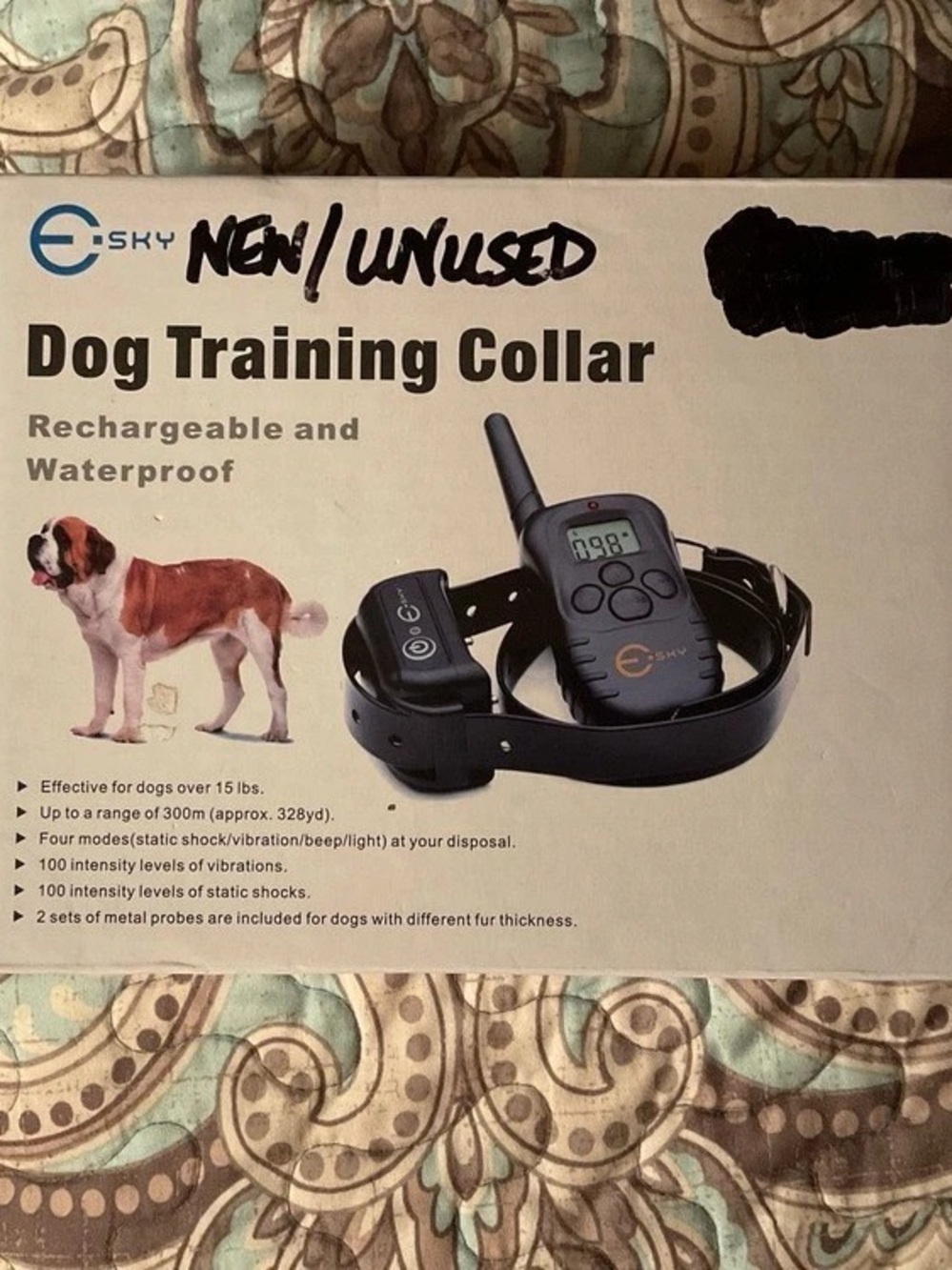 eSky EP-380 Dog Training Collar Black